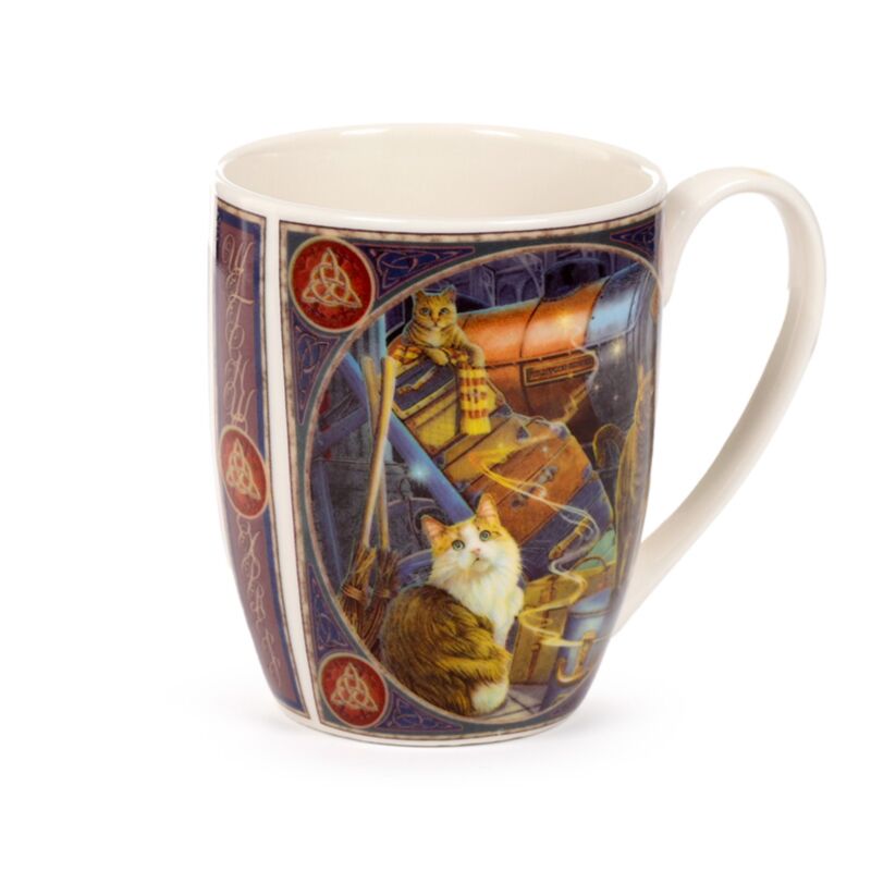 Taza de porcelana de Lisa Parker Witchwood Express Cats