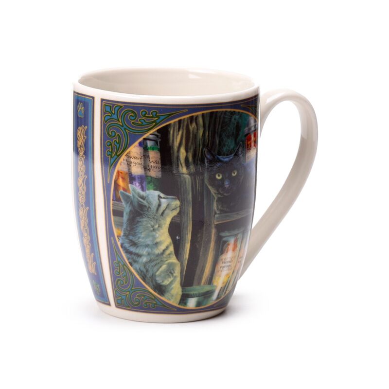 Taza de porcelana con diseño de gato magic emporium de lisa parker