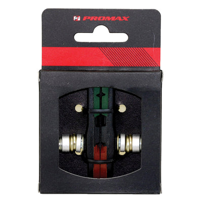 Promax brake block set V-Brake with Allen 70mm Triple-Color (Brown Black Green)