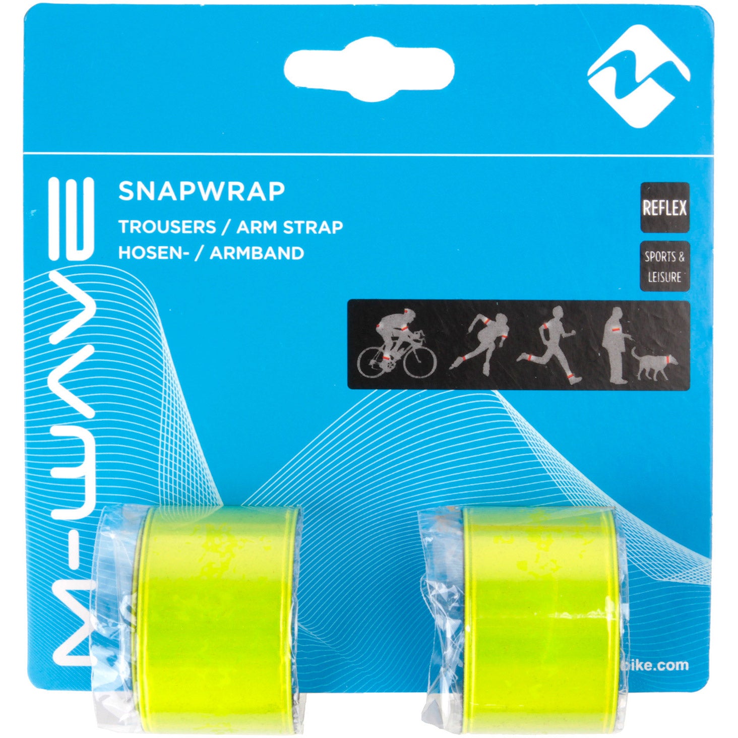 Bracciale m-wave m-wave snap-on riflettente (1 coppia)