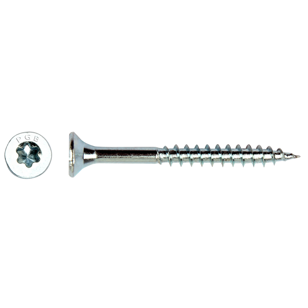 Pgb-fasteners vite per truciolare vzk-t parte filetto punta tagliente testa svasata ø5,0x80 zn tx25 | 200 pezzi | pgwvtg001005000802