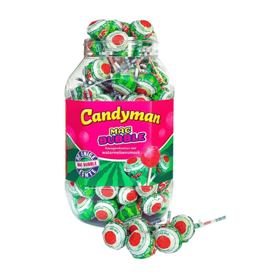 Lecca lecca all'anguria Candyman mac bubble (100 pezzi)