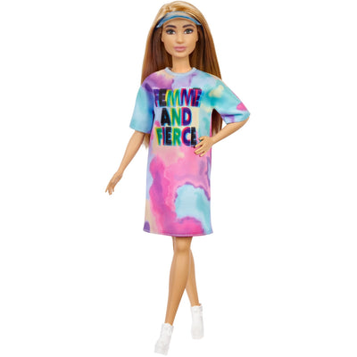Mattel Fashionistas Doll 159 Tie-Dye T-Shirt Abito