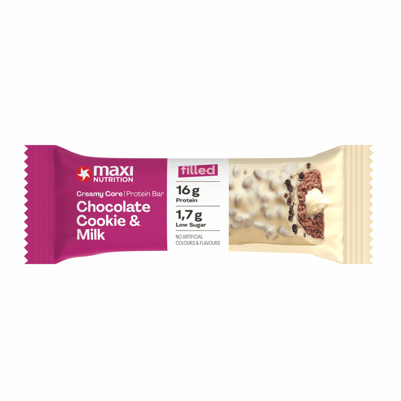 Maxi nutrition maxinutrition creamy core protein bar chocolate cookie milk (12x 45g)