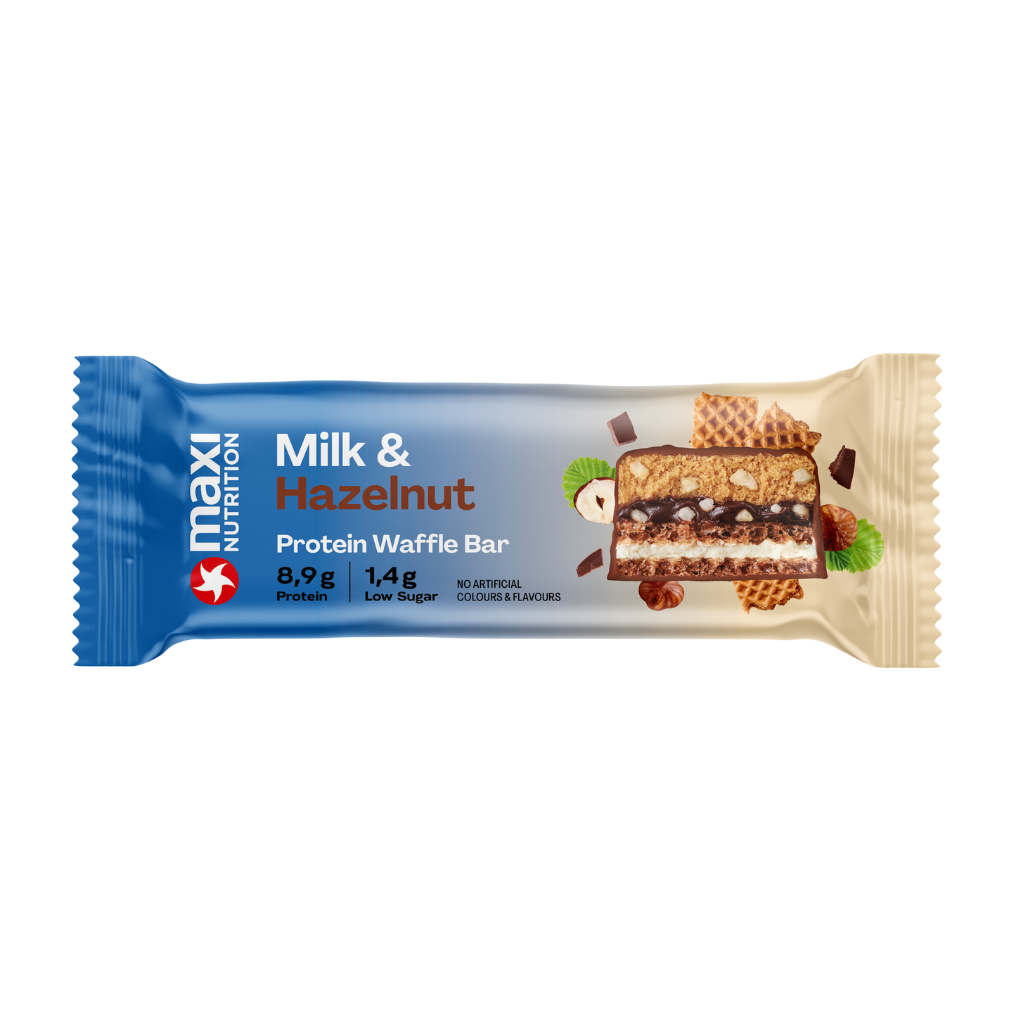 Maxi nutrition maxinutrition waffle bar milk hazelnut (12x 40g)