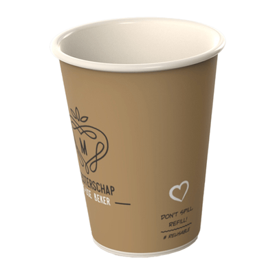 Taza de café de plástico reutilizable Mastery (400x180cc)