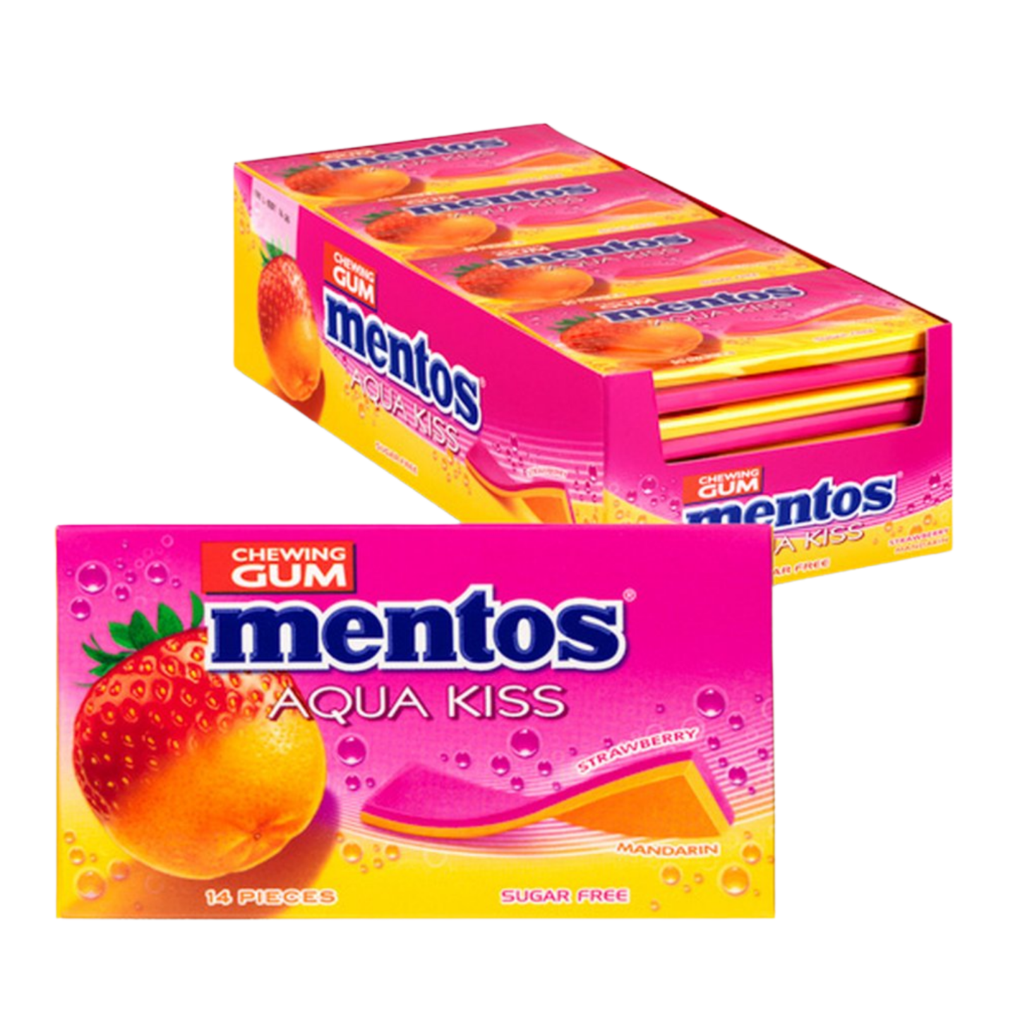 Mentos aqua kiss fragola mandarino (20 pezzi)