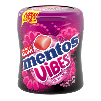Mentos gum vibes lampone (6x 30 pezzi)