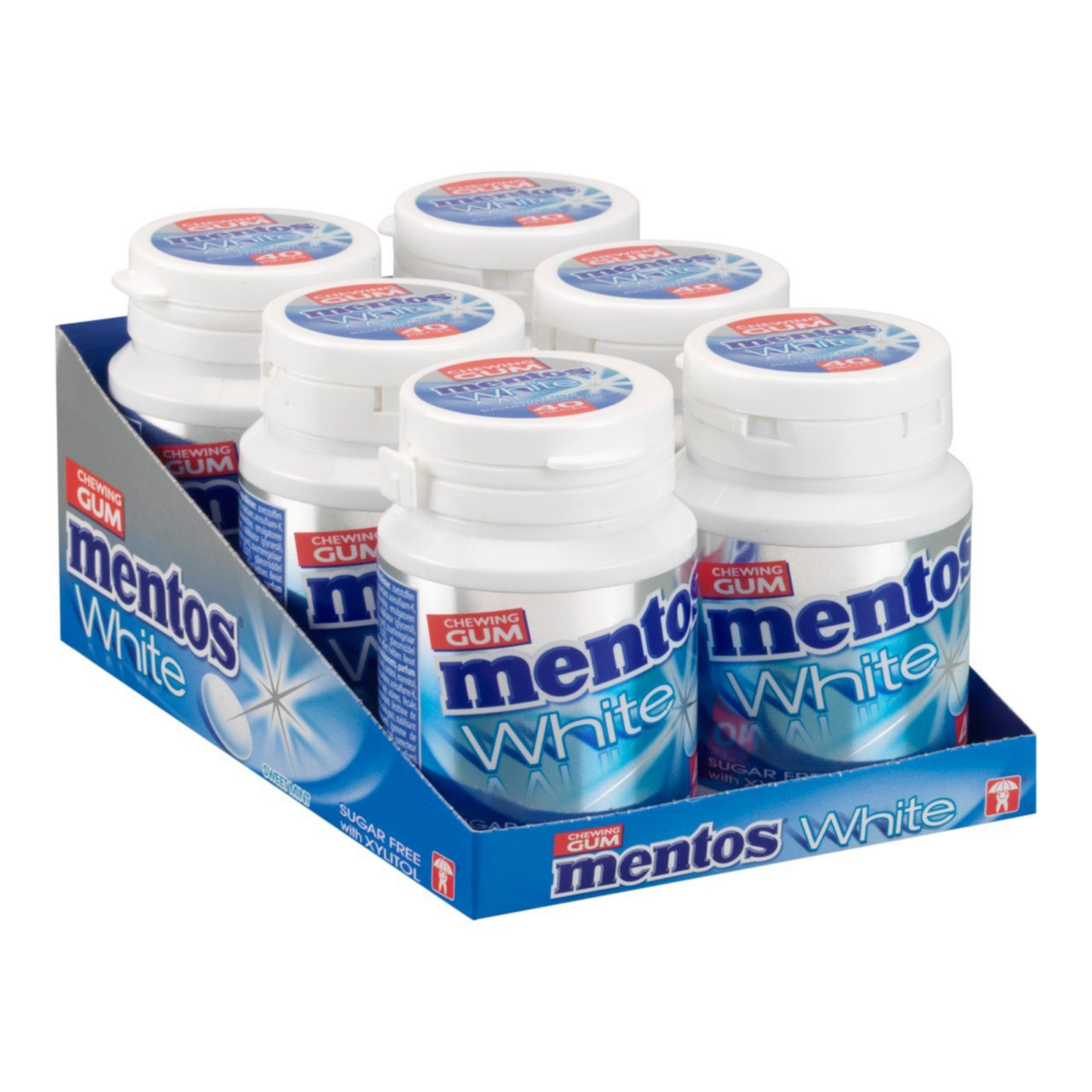 Mentos gum white sweet mint - kauwgom - suikervrij - 1x6stuks