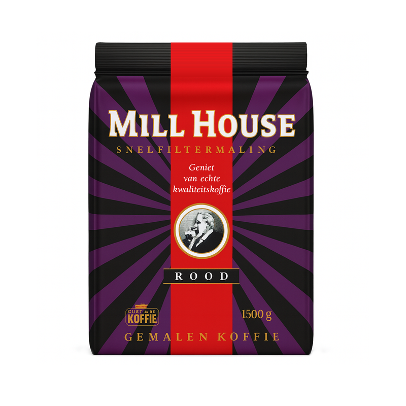 Mill house rood snelfilter (4x 1,5kg)