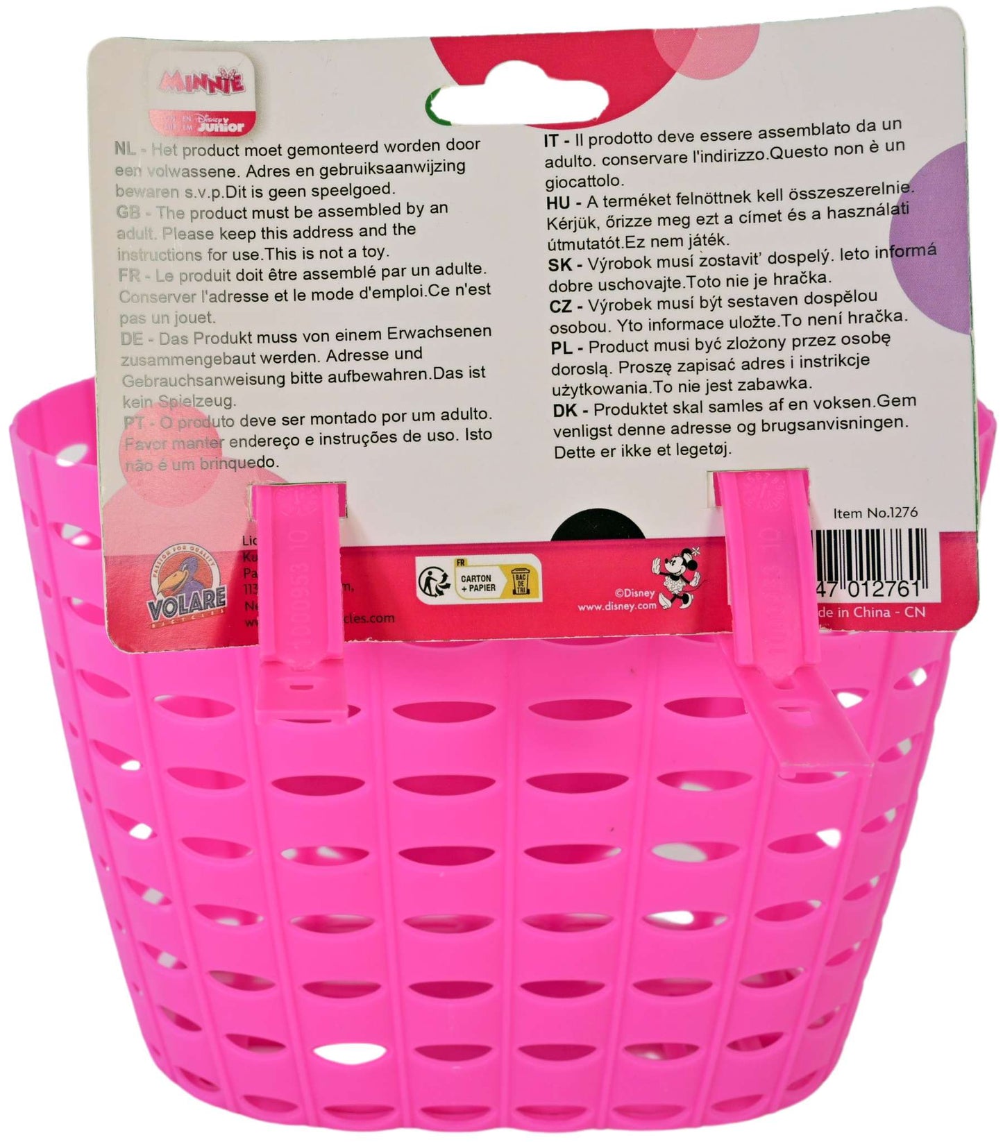 Cesta PVC Disney minnie mouse rosa