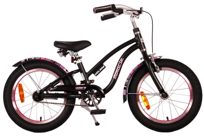 Volare Miracle Cruiser Bicycle para niños - Girls - 16 pulgadas - Matt Black - Colección Prime