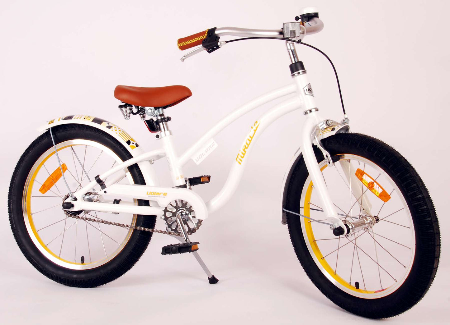 Volare Miracle Cruiser Bicycle para niños - Girls - 18 pulgadas - White - Prime Collection