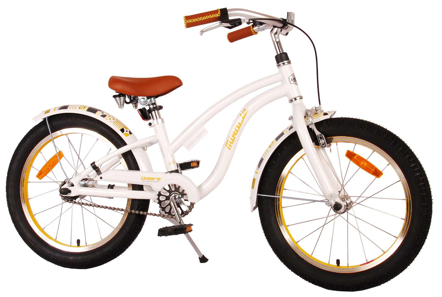 Volare Miracle Cruiser Bicycle para niños - Girls - 18 pulgadas - White - Prime Collection