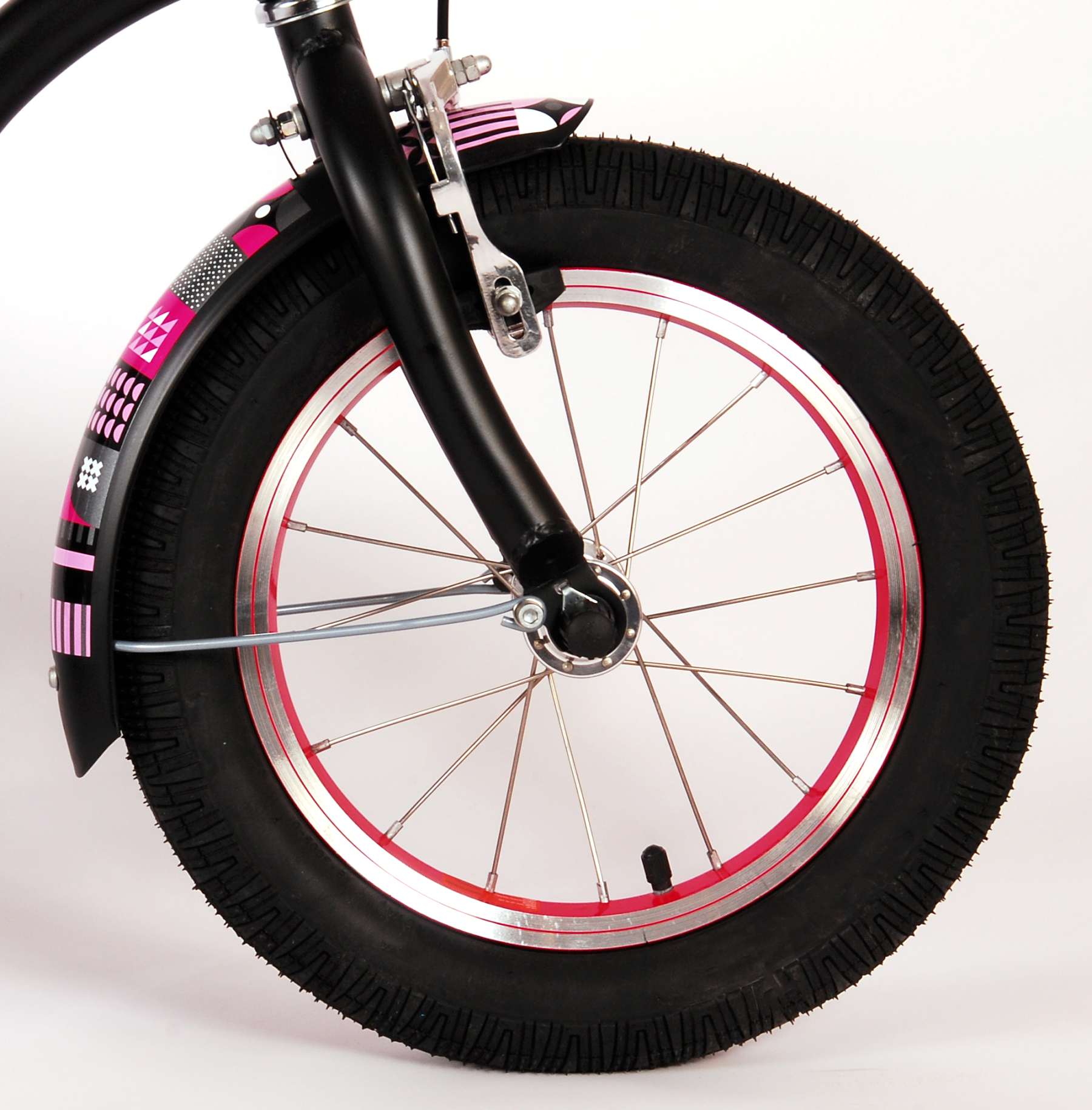 Bicicleta para niños Miracle de Vinare - Niñas - 14 pulgadas - Matt Black - Colección Prime