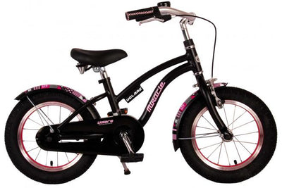 Volare Miracle Kinderfiets - Meisjes - 14 inch - Mat Zwart - Prime Collection