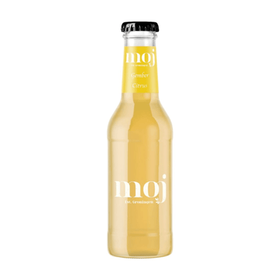 Bottiglia di vetro Moj per limonata biologica allo zenzero e agrumi (12x 0,2 litri)