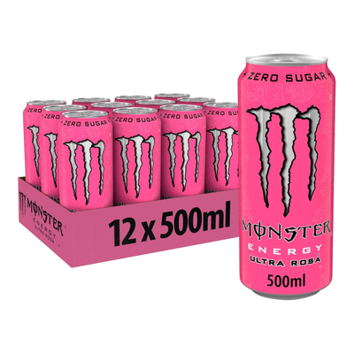 Monster Energy Ultra Rosa lattina zero zucchero (12x 0,5 litri)