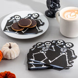 Halloween geraamte pak van 12 3-laags papieren feestservetten - afbeelding 2