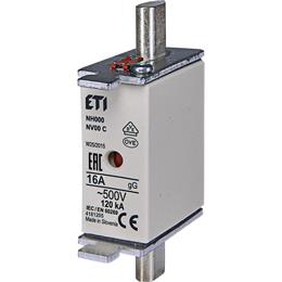 Fusible de cuchilla Eti 20a - 500v din nh00c gg | piezas de 3 piezas