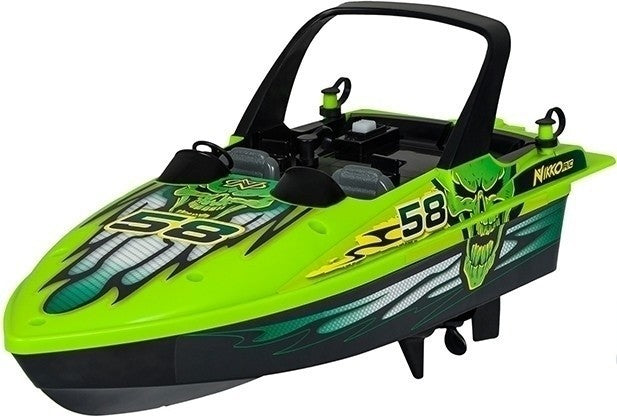 Nikko juguetes barco de carreras nikko rc: verde energía (10171 10170)