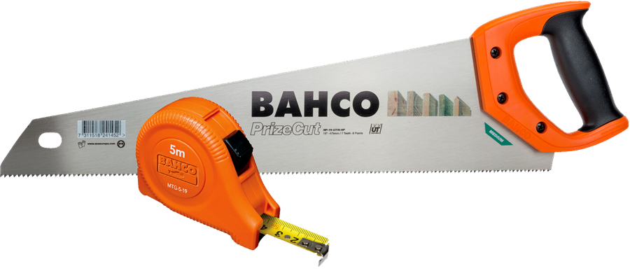 Bahco universele handzaag 550mm + rolmaat
