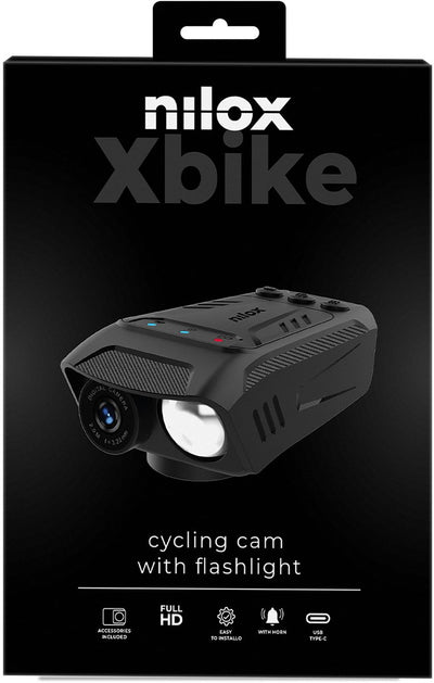 Nilox 3in1 fietscamera - verlichting - claxon