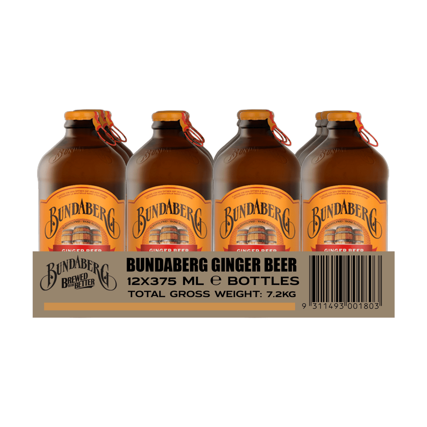 Bottiglia di birra allo zenzero Bundaberg (12x 375 ml)