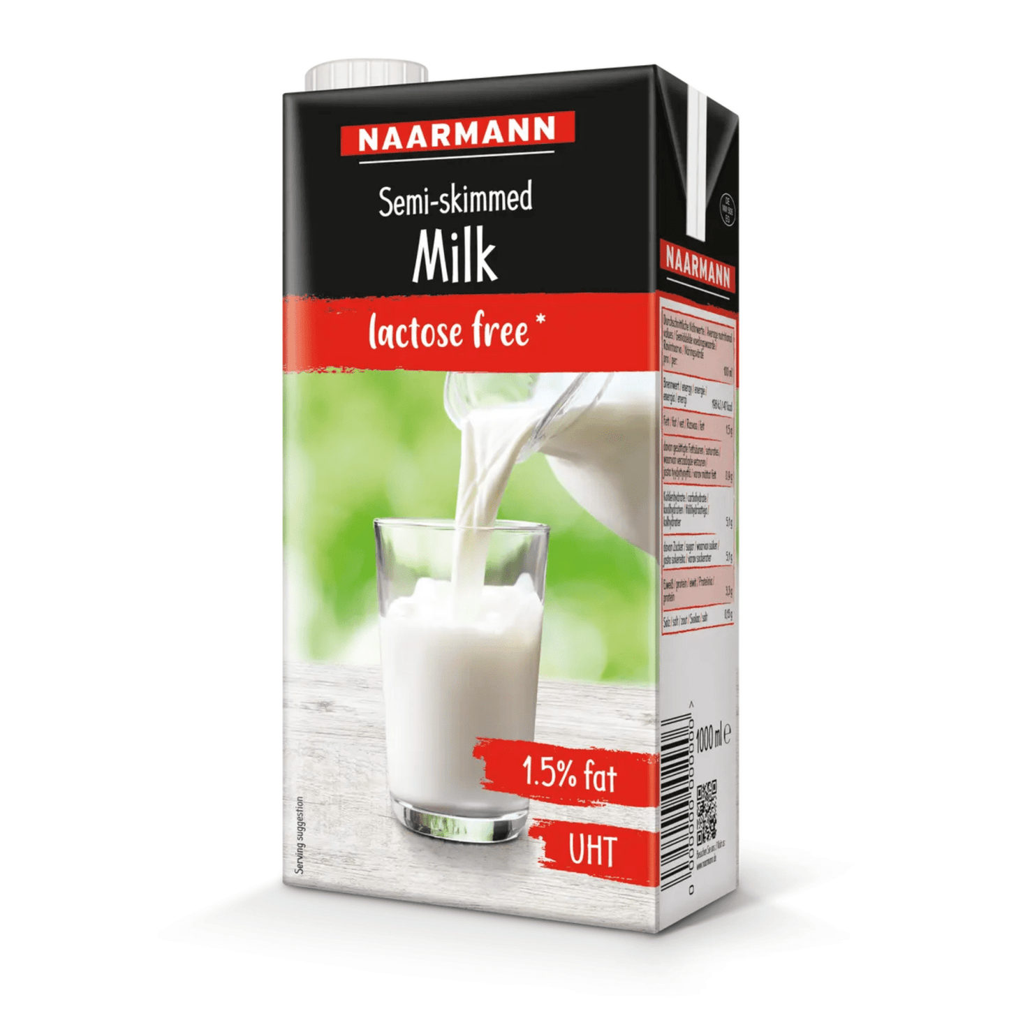 Latte parzialmente scremato Naarmann uht 1,5% confezione (12x 1 litro)