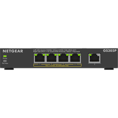 NetGear Poe a 5 porte+ Gigabit Ethernet Soho Unmanaged Switch