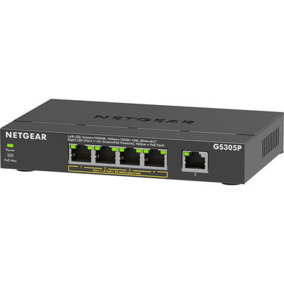 NetGear Poe a 5 porte+ Gigabit Ethernet Soho Unmanaged Switch