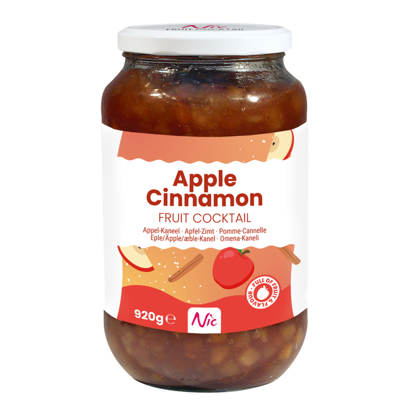 Tarro cóctel de frutas nic manzana canela (920 gramos)