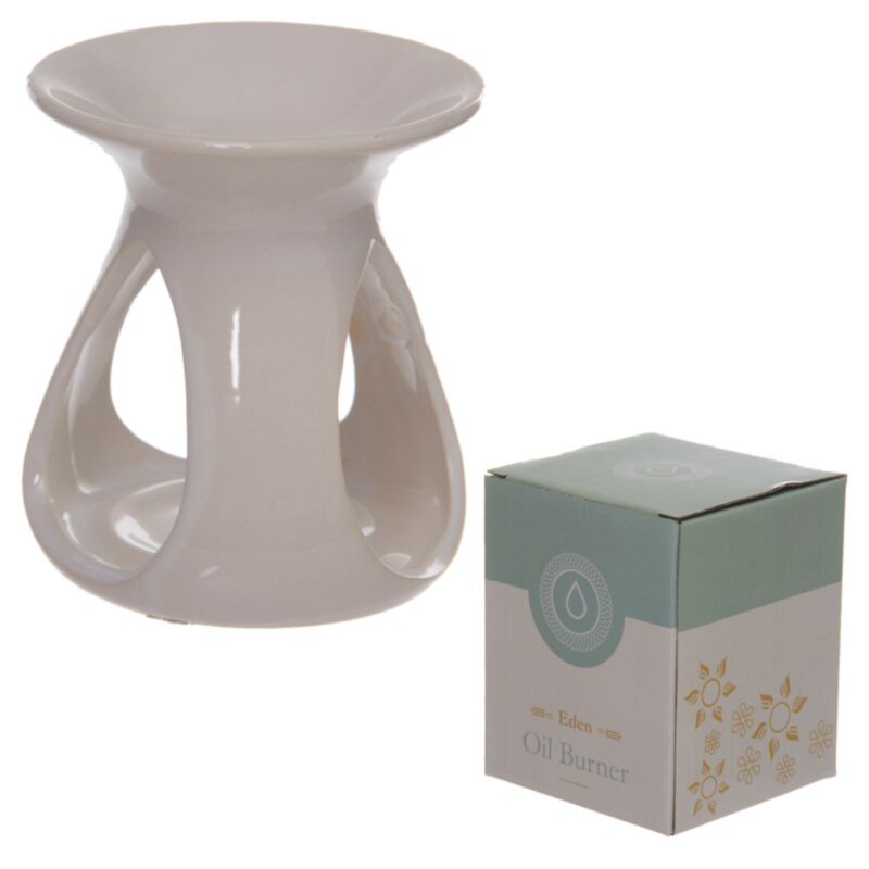 Olio in ceramica a forma di lacrime Burner di profumo di cera bianco