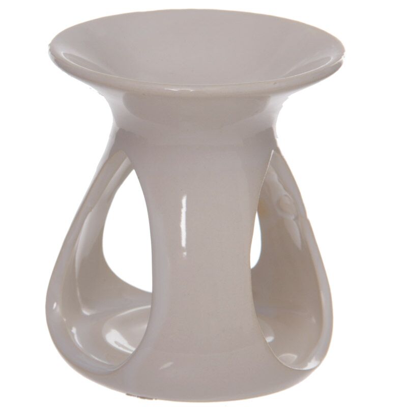 Olio in ceramica a forma di lacrime Burner di profumo di cera bianco