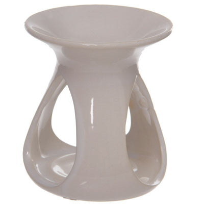 Aceite de cerámica en forma de lágrima y aroma de cera quemador blanco