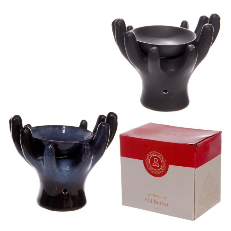 Bruciatore di profumo in ceramica a mani aperte