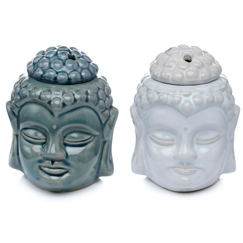 Crackelee glaze ceramica thais buddha cesto bruciatore di profumo con coperchio