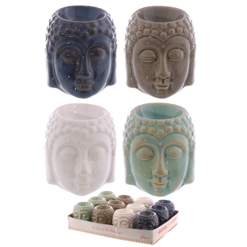 Bruciatore di fragranze crackelee glaze in ceramica BUDDHA - piccolo