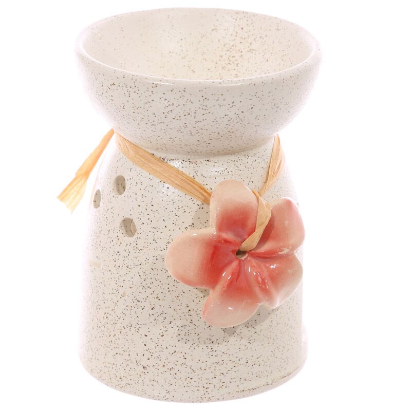 Flor de crema manchada Aceite de cerámica y aroma de cera