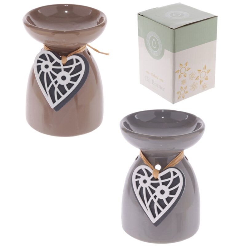 Bruciatore di profumo Eden in ceramica in legno