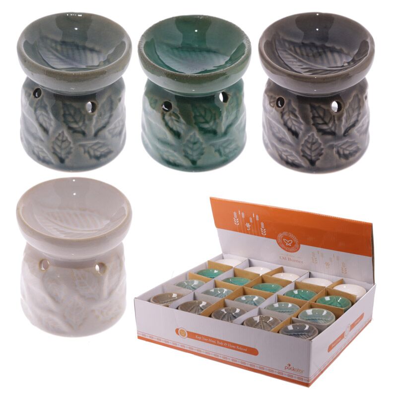 Modello di foglie del bruciatore di odore Eden in ceramica - piccolo