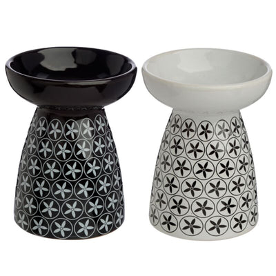 Bruciatore di profumo in ceramica a pattern floreale