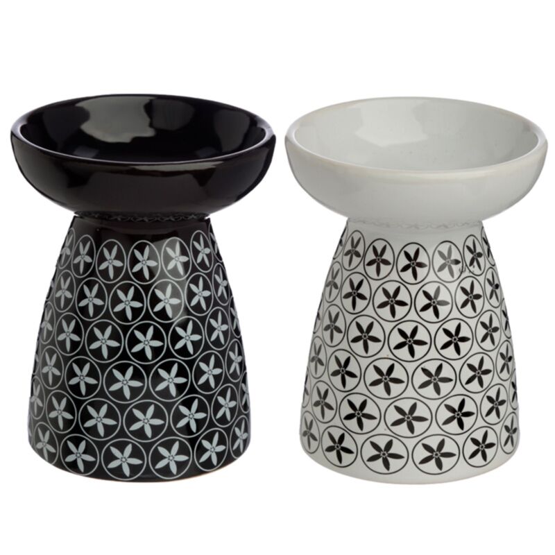 Bruciatore di profumo in ceramica a pattern floreale