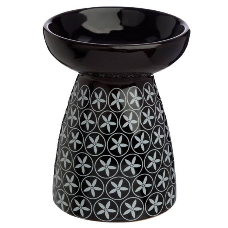Bloemenpatroon keramiek olie- en wax geurbrander