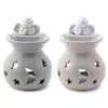 Moon and Stars Cherubinian Ceramic Olio e Burner di profumo di cera