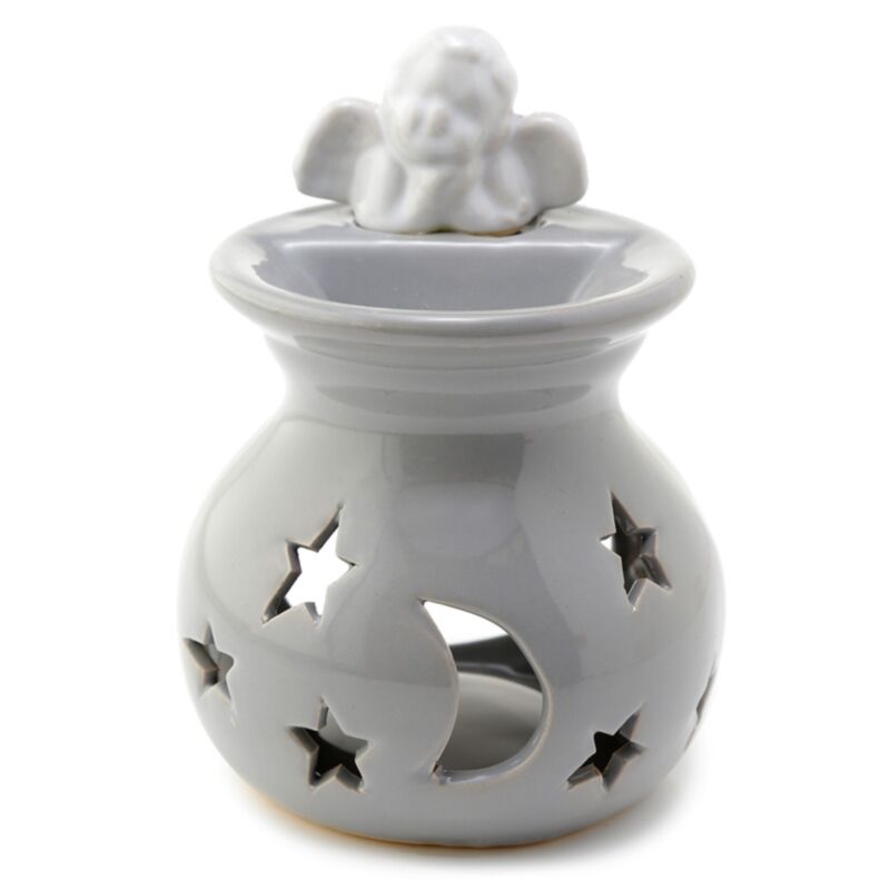 Moon and Stars Cherubinian Ceramic Olio e Burner di profumo di cera