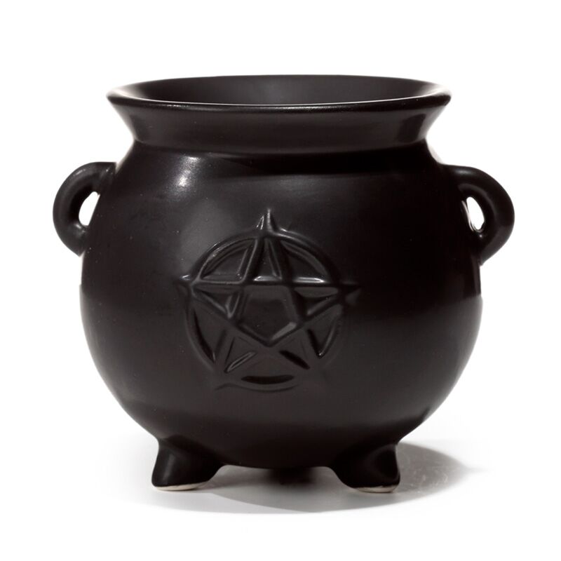 Witch -Boiler Pentagram Burner di odore in ceramica nera