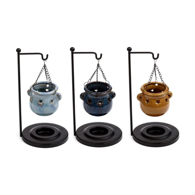 Eden boiler-shaped hanging scent burner and holder