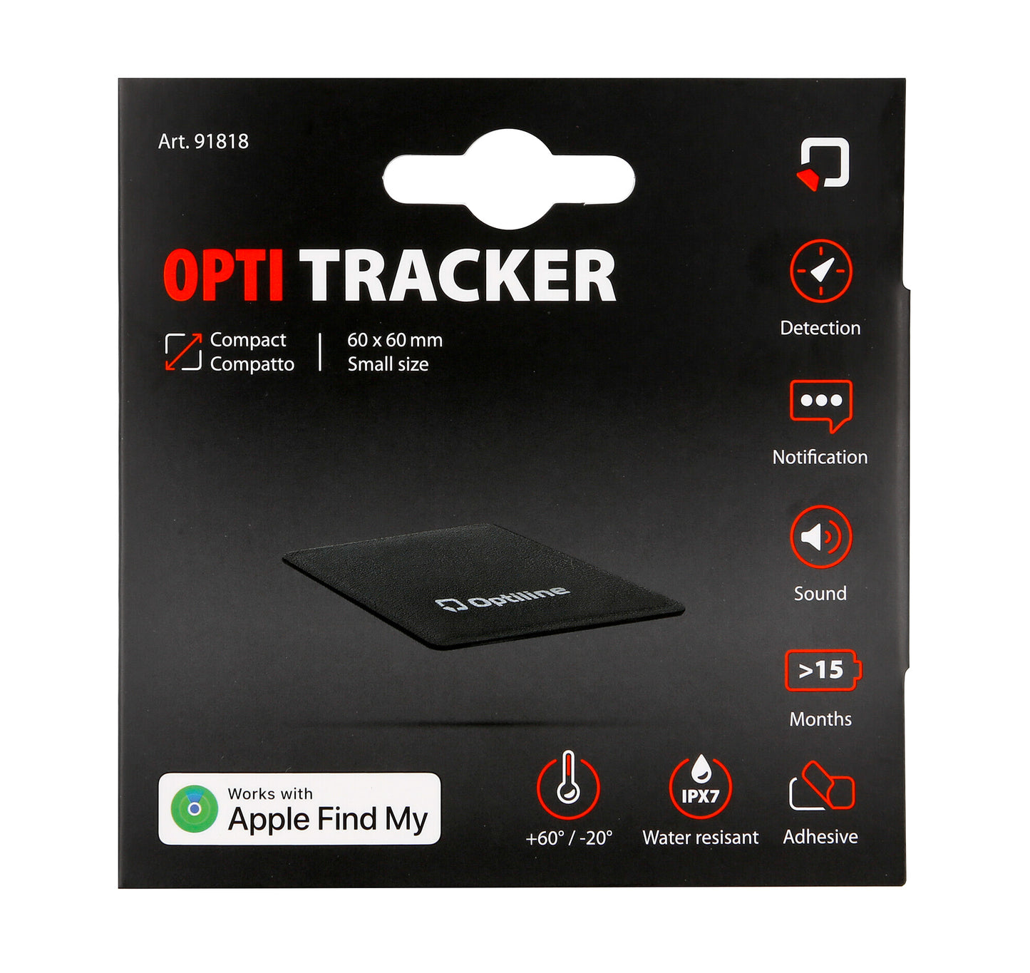 Optiline Tracker Compact, localizzatore adesivo ultra-sottile