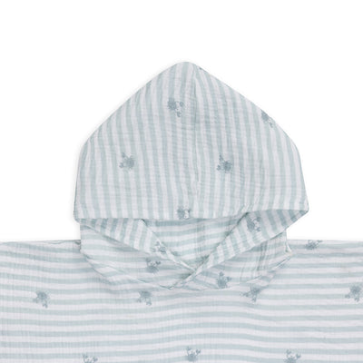 Crabby | wit groene hydrofiele strandponcho 52 x 52 cm